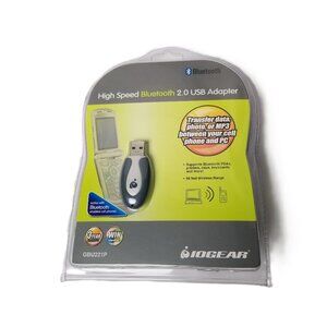 IOGEAR Bluetooth 2.0 USB Adapter GBU221P PC Wireless Dongle Data Transfer New